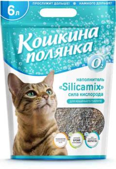 Наполнитель впитывающий КОШКИНА ПОЛЯНКА Silicamix Сила кислорода