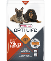 Opti Life Adult Digestion Mini — для взрослых собак мелких пород с чувствительным пищеварением на основе ягненка и риса
