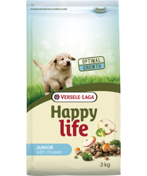 Happy Life Junior  корм для щенков всех пород  с курицей
