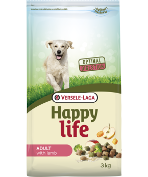Happy life Adult with Lamb корм для взрослых средних и крупных пород с ягненком