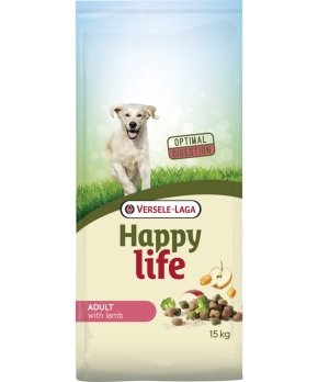 Happy life Adult with Lamb корм для взрослых средних и крупных пород с ягненком