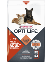 Opti Life Adult Digestion Medium & Maxi — для взрослых собак средних и крупных пород с чувствительным пищеварением на основе ягненка и риса