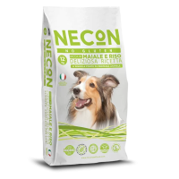 NECON корм безглютеновый для взрослых собак всех пород со свининой и рисом.
